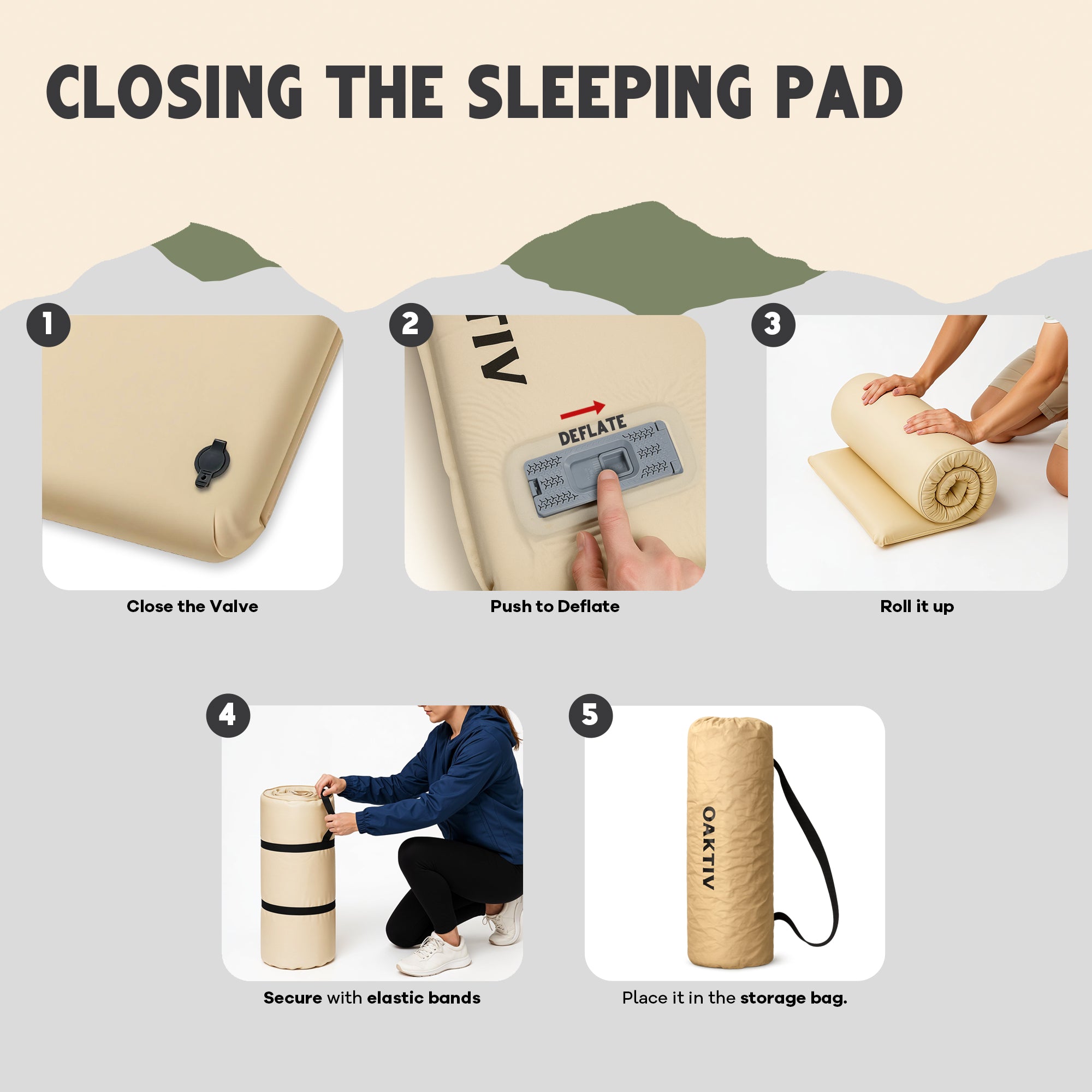 WanderMate™ Self-Inflating Sleep Mat for Camping | Oaktiv
