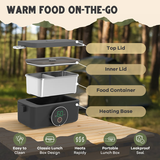 ThermoGo™ Self-Warming Electric Lunch Box